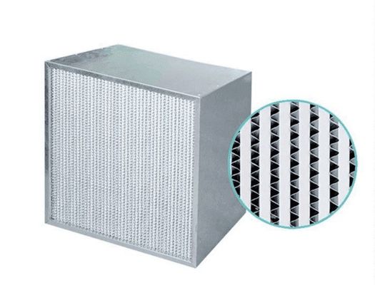 Deep Pleat HEPA Filter With Aluminum Separator And MDF Frame