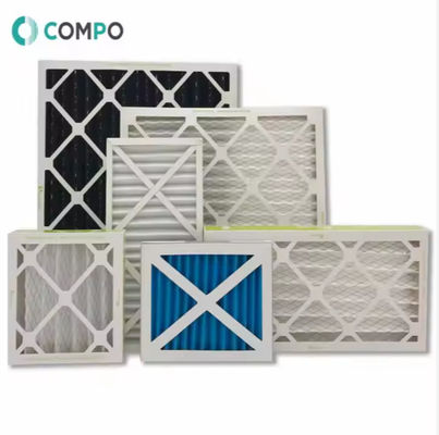 Good price Custom Panel Pleated HVAC Furnace Air Filters MERV8 11 13 16 High Efficiency online