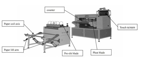 Good price Automatic Air Filter Making Machine 600mm Knife Pleating Machine online
