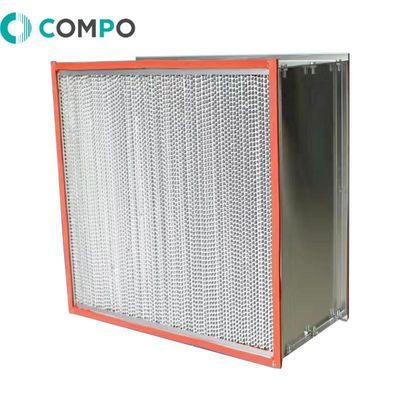 Good price High Temp Industrial Deep Pleated HEPA Filter H13 H14 With Aluminium Frame online