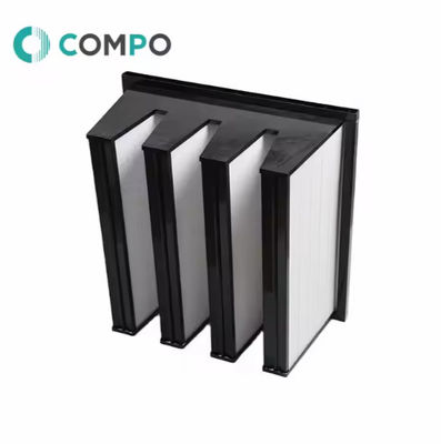 Good price Light Weight 4V Rigid V Bank Filter Dust F5 / F6 Efficiency Air Condition Filter online
